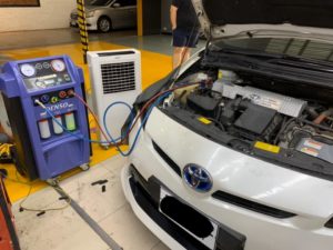 ซ่อมแอร์รถยนต์ Prius